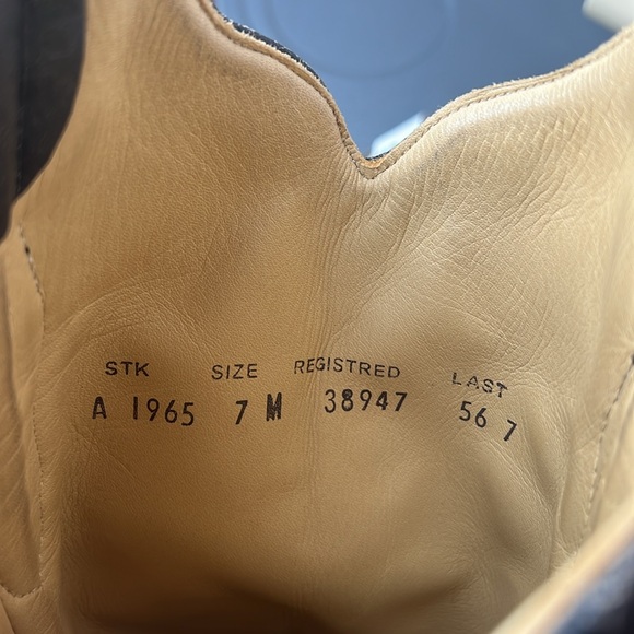 Corral Vintage Black Beetle and White Laser Inlay Western Boots A1965 Size 7M - Picture 11 of 12